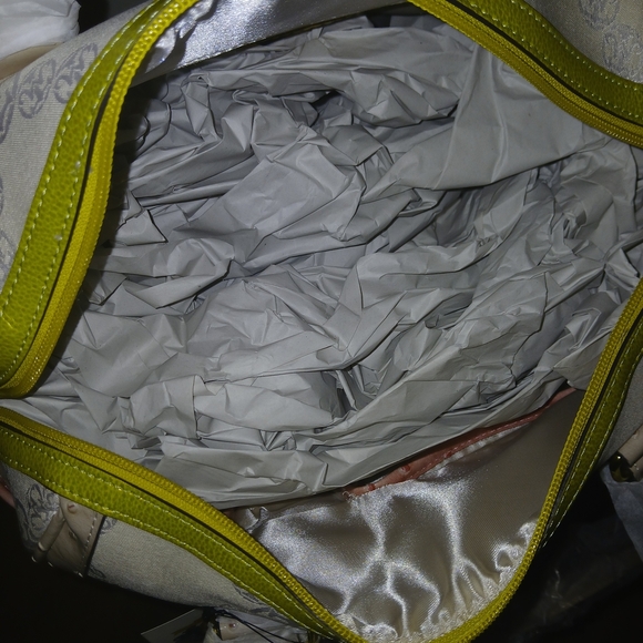 Miss Tina Cream and Tan Satchel - Picture 9 of 11